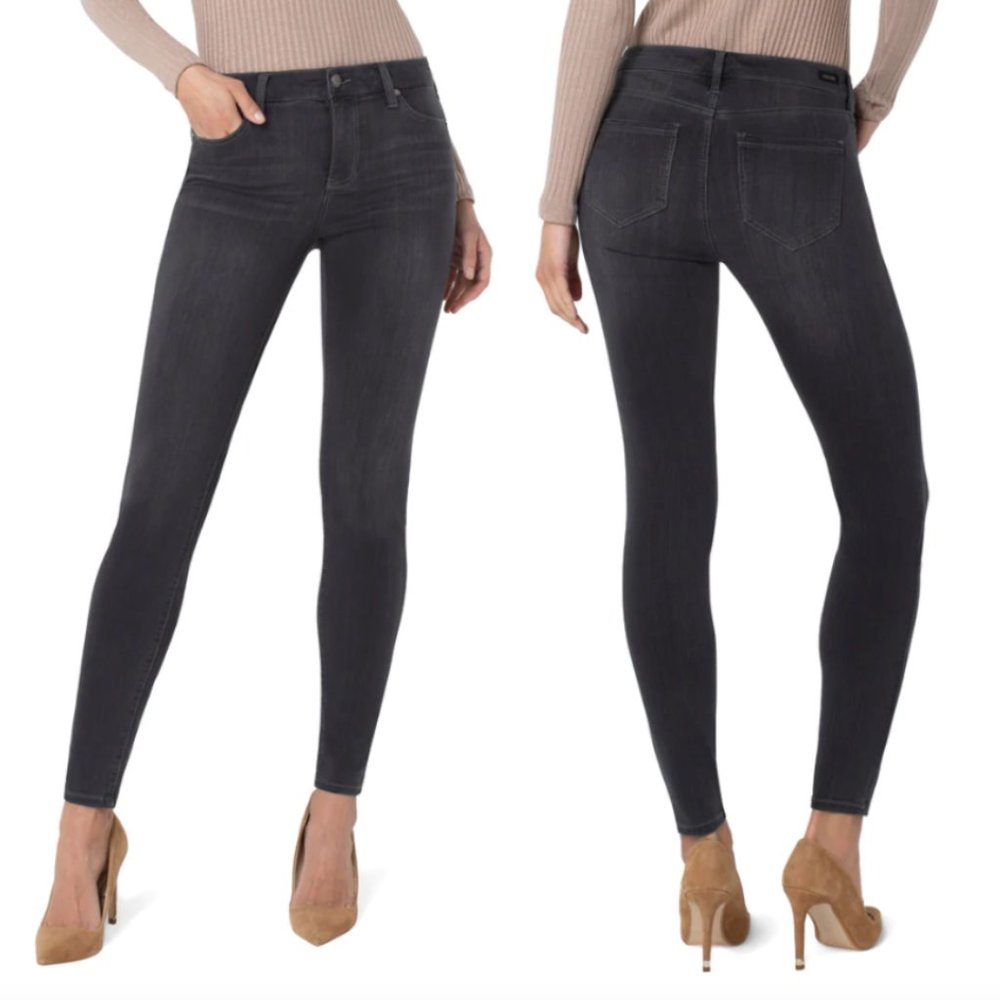 Liverpool Jeans The Skinny Dark Gray/Black Wash Stretch Denim SZ 6/28 NEW!